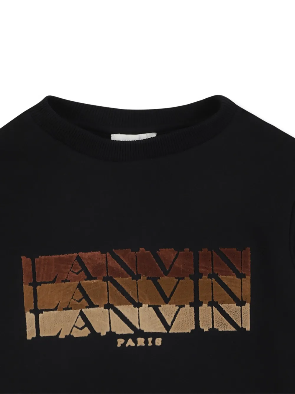 Lanvin Enfant Sweater met logo Zwart