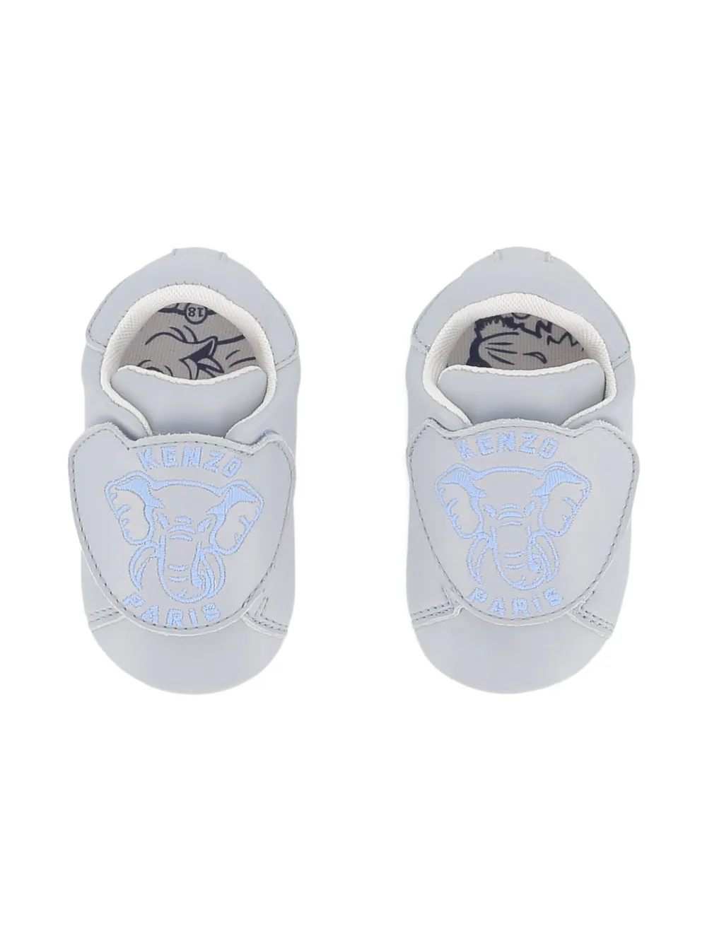 Kenzo Kids Sneakers met geborduurd logo Blauw