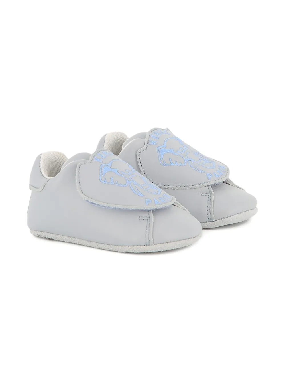 Kenzo Kids Sneakers met geborduurd logo Blauw