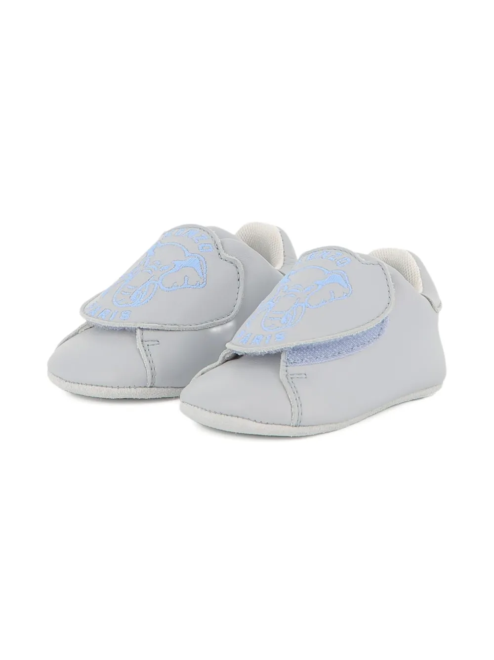 Kenzo Kids Sneakers met geborduurd logo Blauw