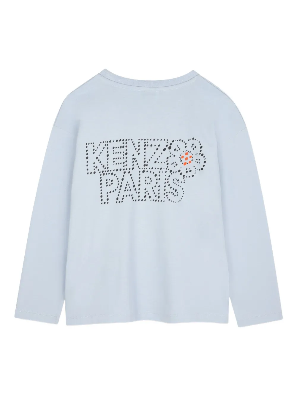 Kenzo Kids T-shirt met bloemenprint Blauw