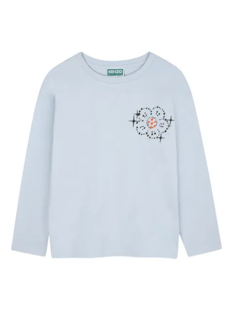 Kenzo Kids تيشيرت بأكمام طويلة وطبعة زهور