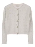 Michael Kors Kids button-embellished ribbed cardigan - Gold