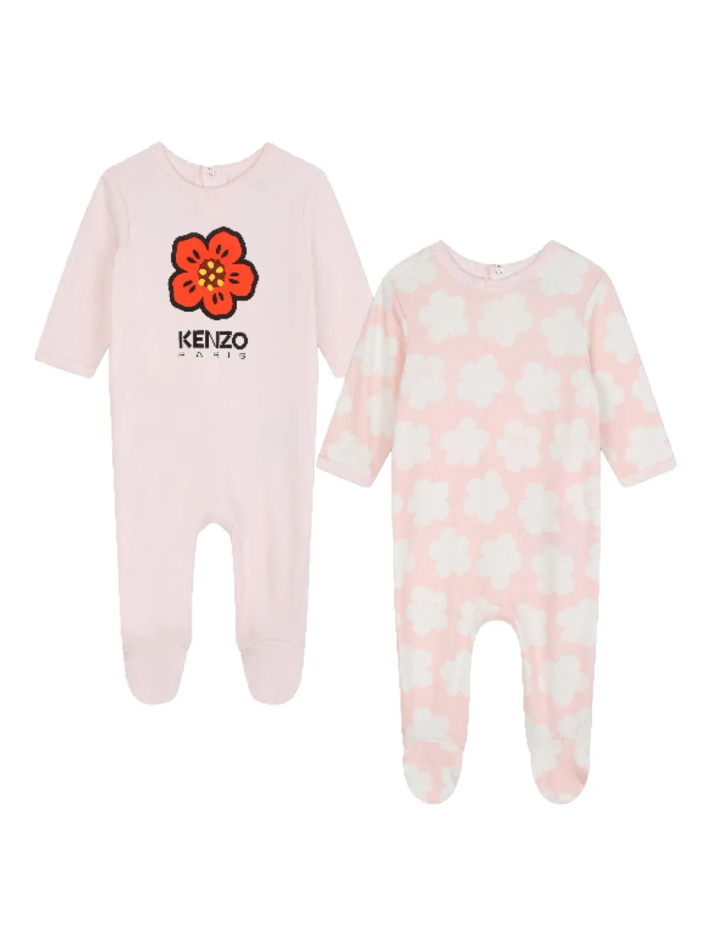Kenzo Kids Pyjama met bloe print Roze