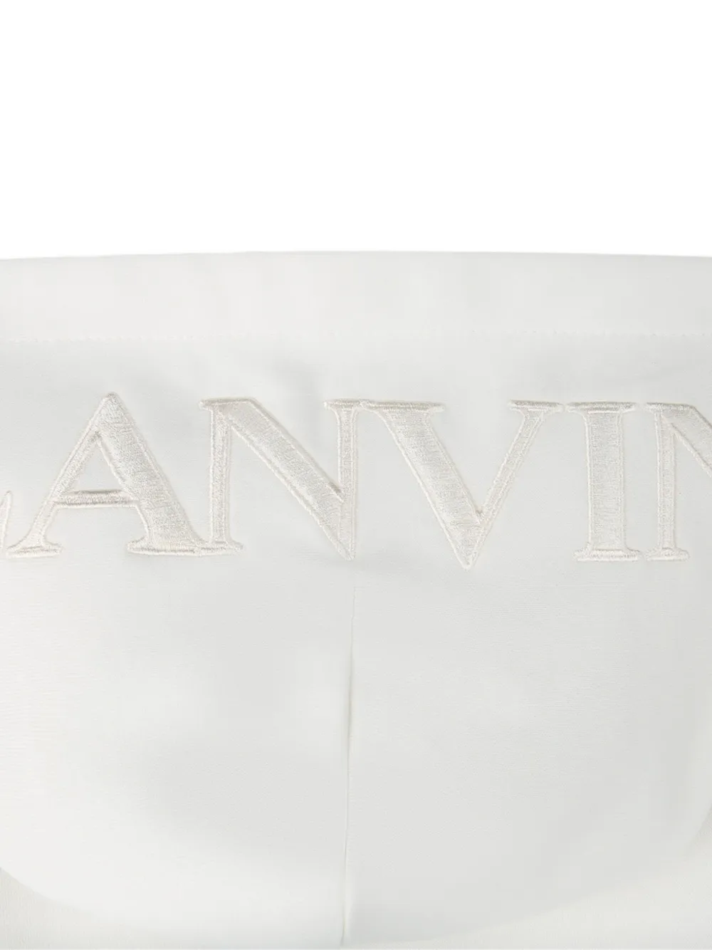 Lanvin Enfant Hoodie met geborduurd logo Wit
