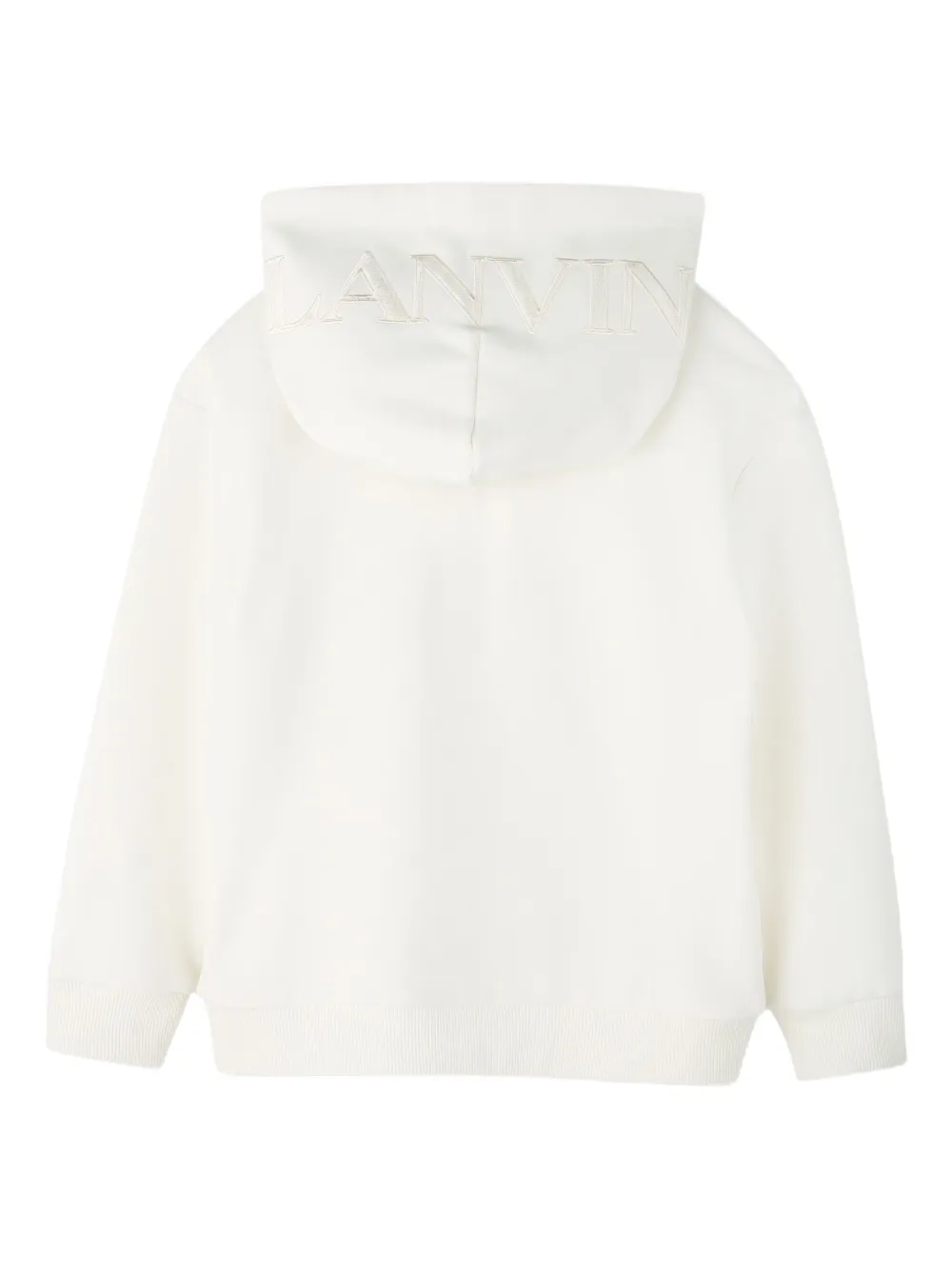 Lanvin Enfant Hoodie met geborduurd logo Wit