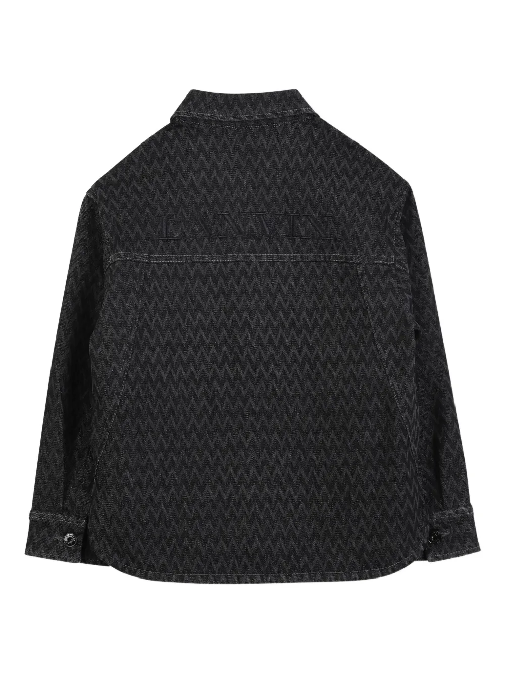 Lanvin Enfant Shirt met zigzag-patroon Zwart