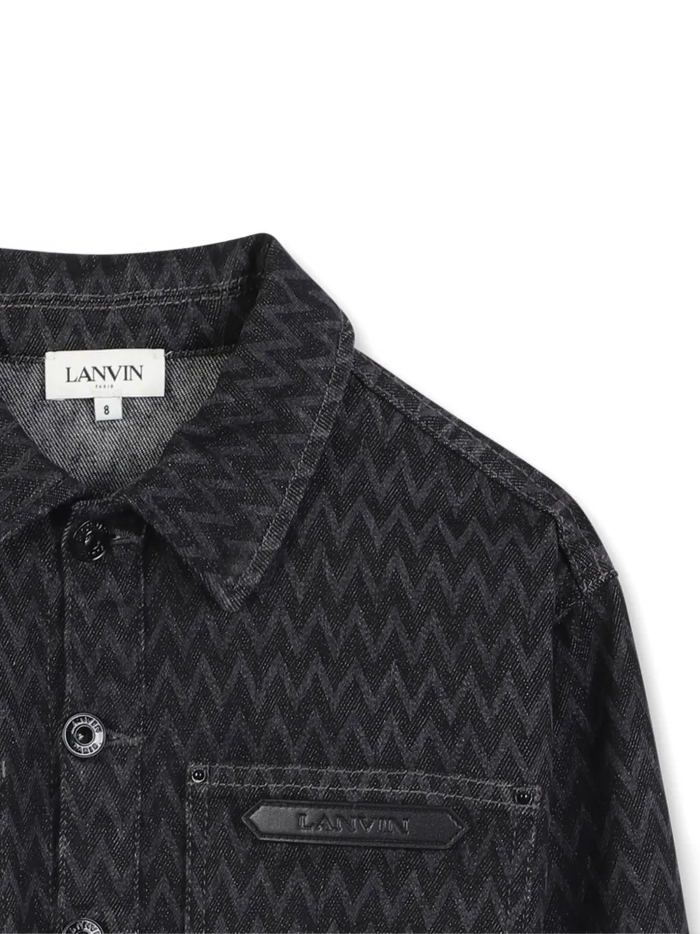Lanvin Enfant Shirt met zigzag-patroon Zwart