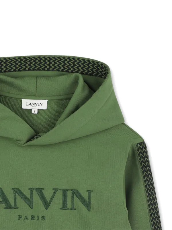 Lanvin Enfant logo-embroidered Hoodie | Green | FARFETCH