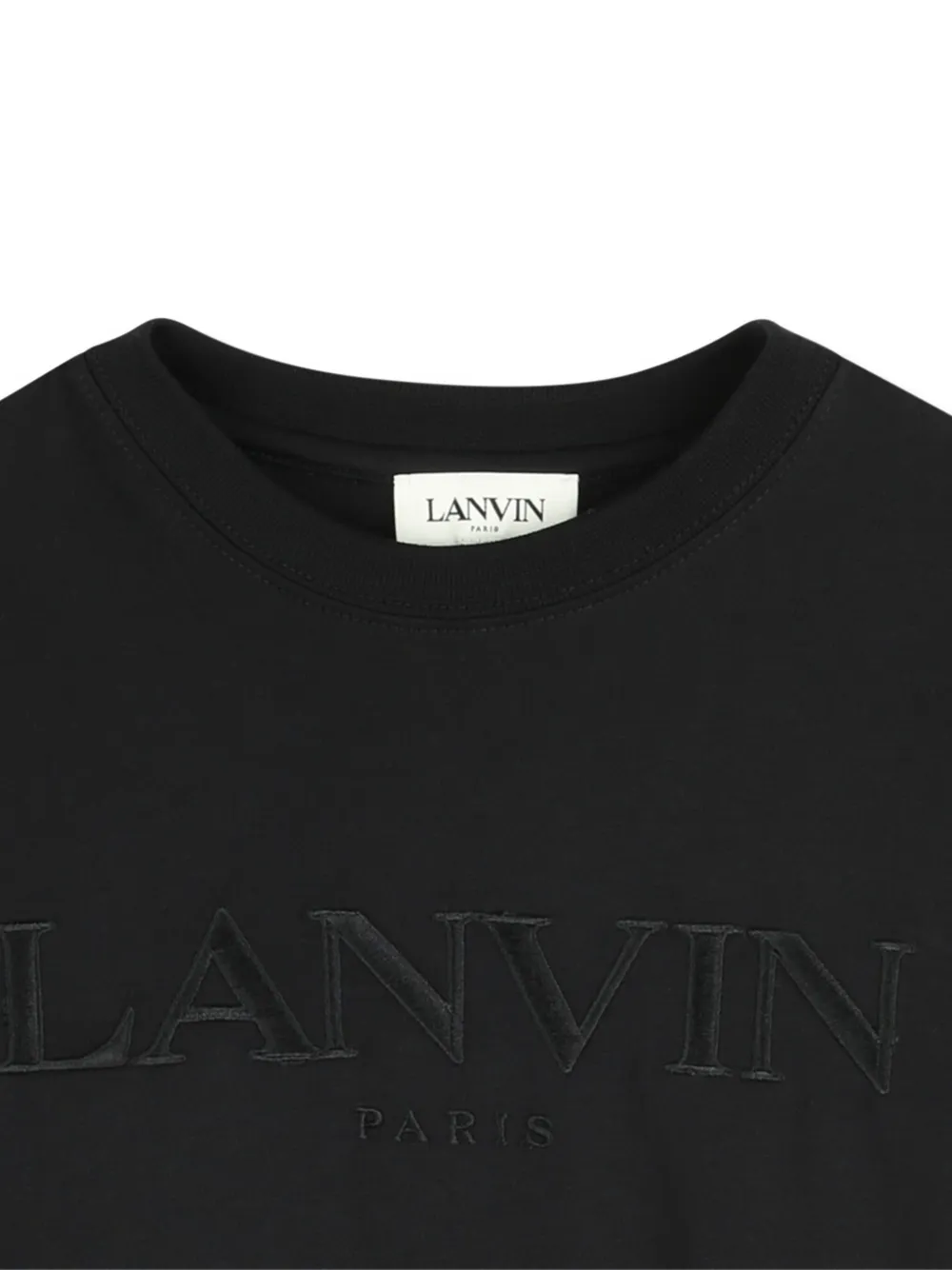 Lanvin Enfant T-shirt met lange mouwen Zwart