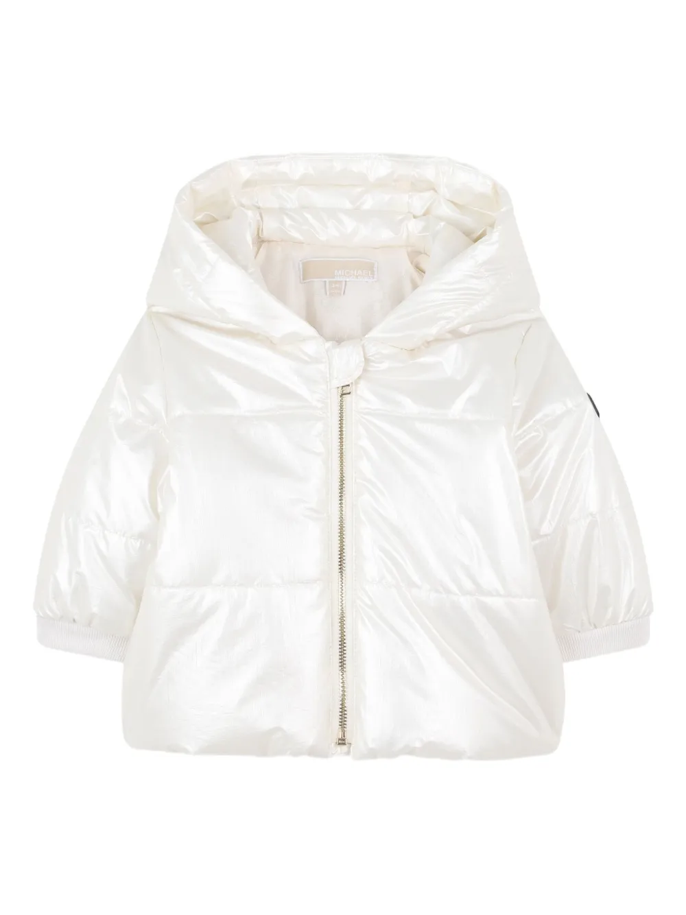 Michael Kors Kids Gewatteerd jack met capuchon Beige