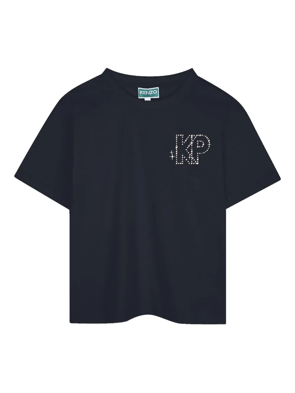 Kenzo Kids T-shirt verfraaid met logo Blauw