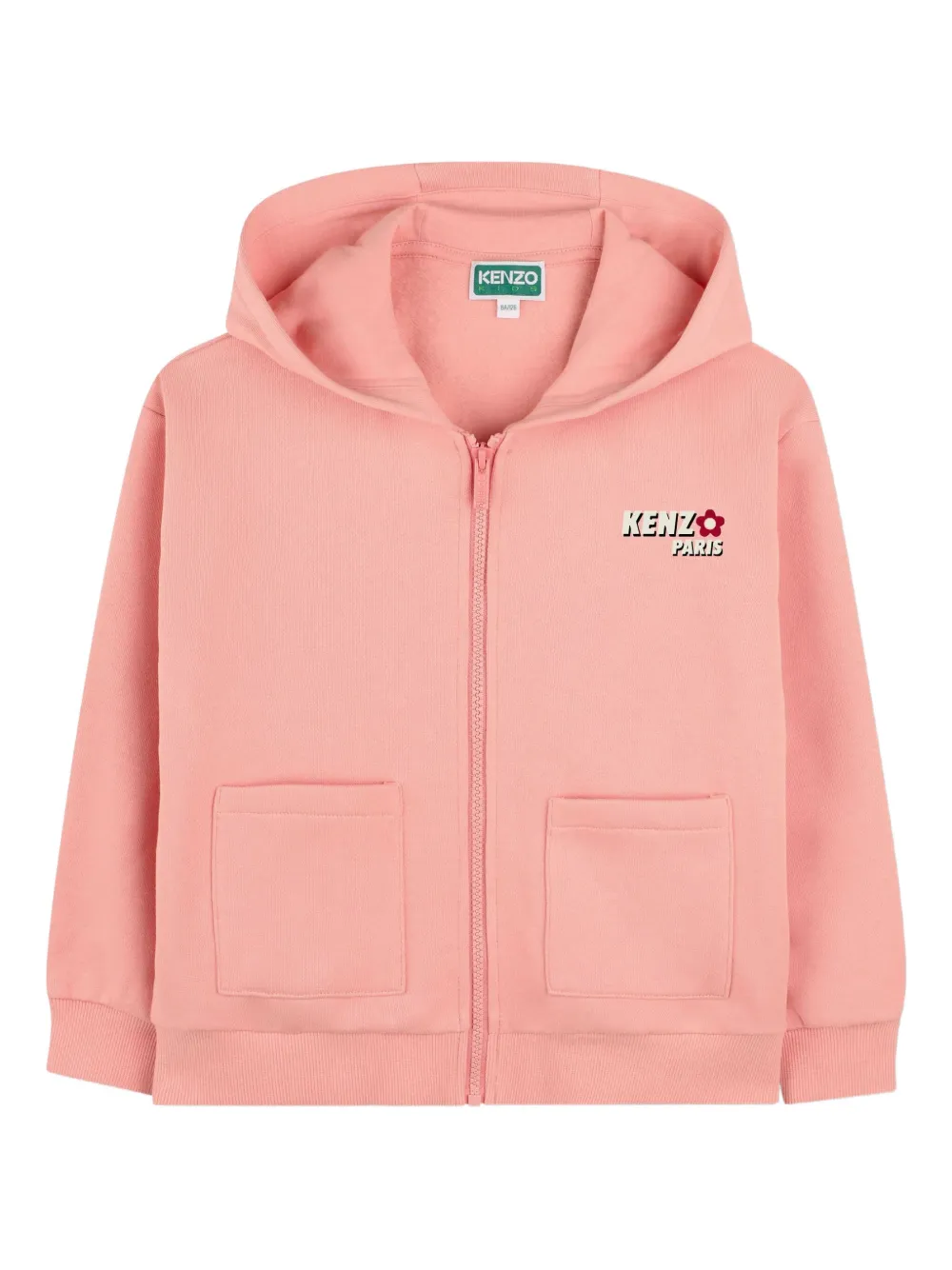 Kenzo Kids Hoodie met bloemenprint Roze