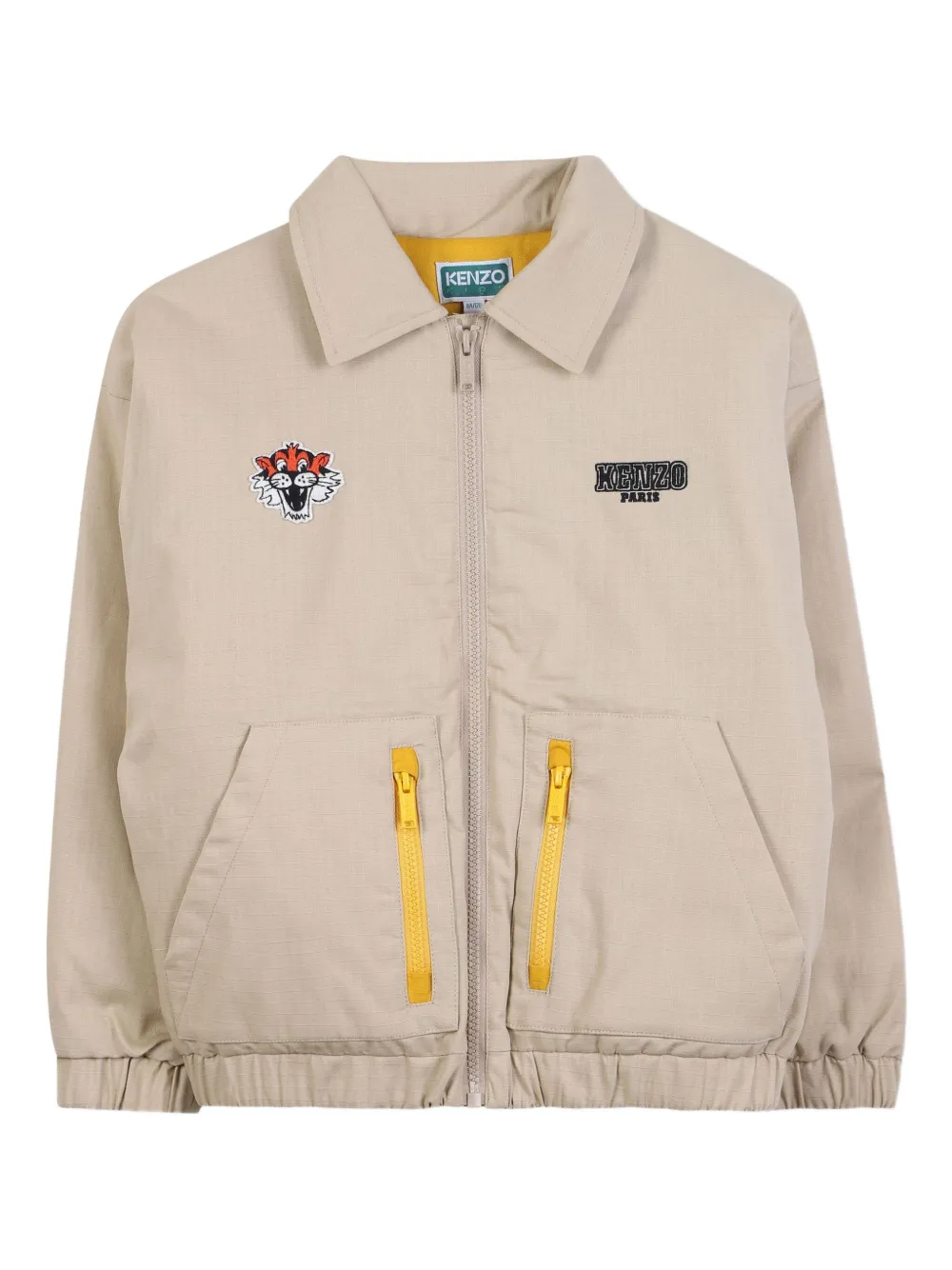 Kenzo Kids Bomber con ricamo - Toni neutri