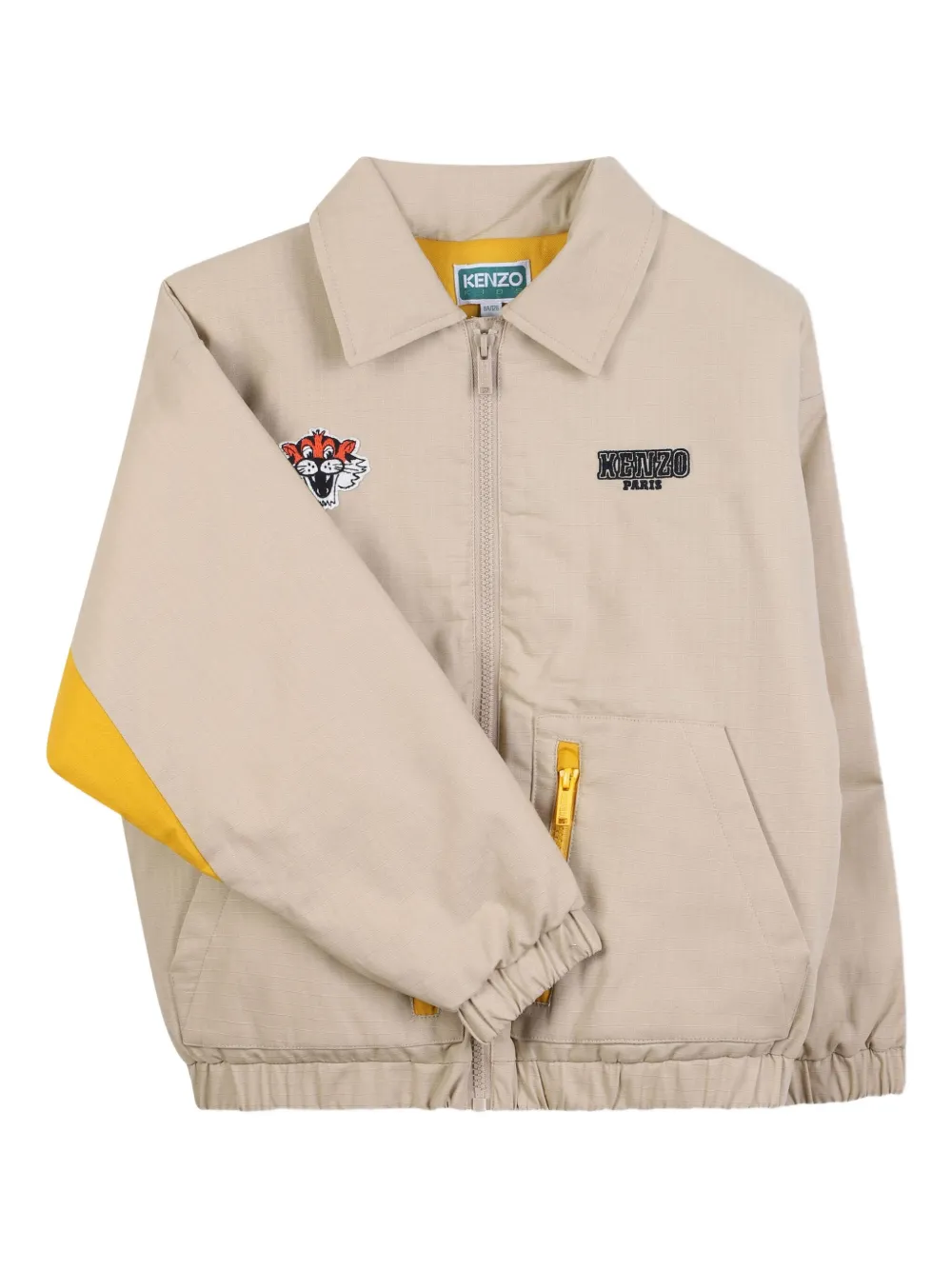 Kenzo Kids Bomberjack met geborduurd logo Beige