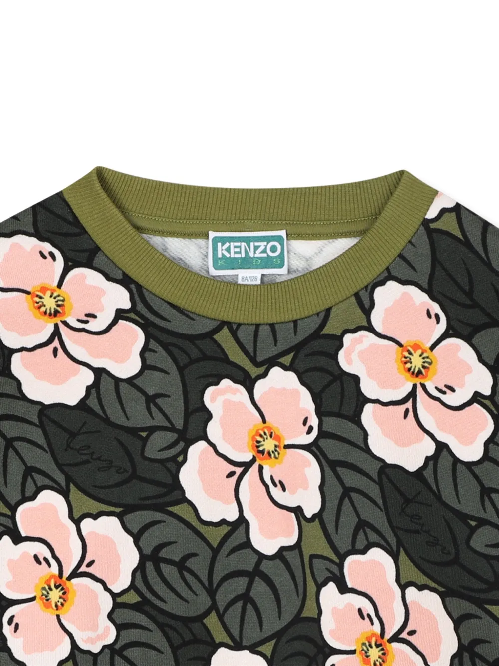 Kenzo Kids Sweater met bloemenprint Groen