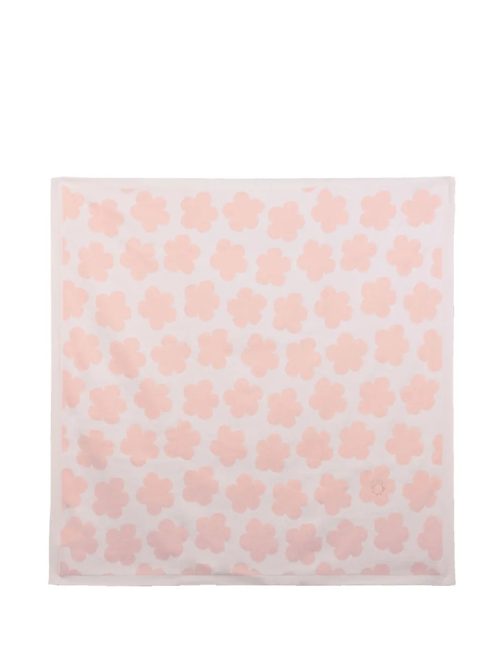 Kenzo Kids Vierkante deken met bloemen-jacquard Roze