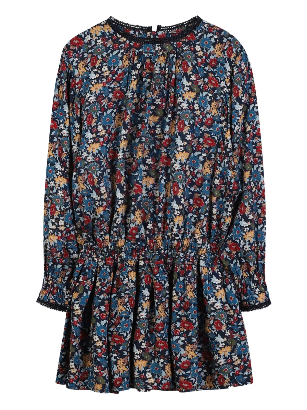 Zadig & Voltaire Kids floral-print long-sleeve dress - ブルー Zadig & Voltaire Kids floral-print long-sleeve dress - ブルー