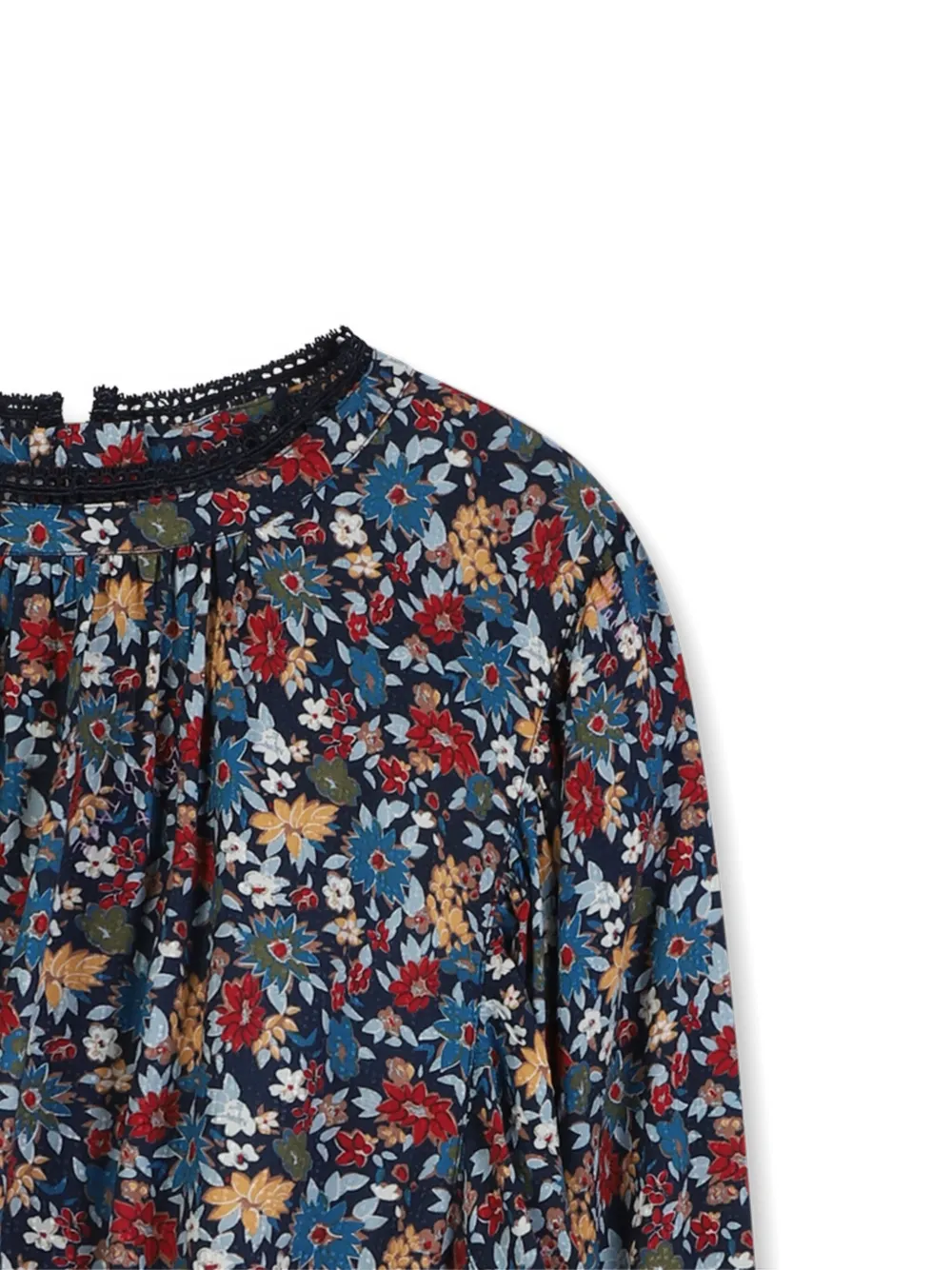 Zadig & Voltaire Kids Jurk met bloemenprint Blauw