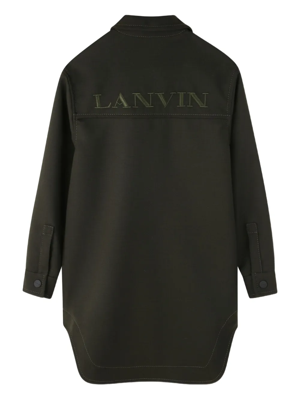 Lanvin Enfant Jurk met polokraag en lange mouwen Zwart