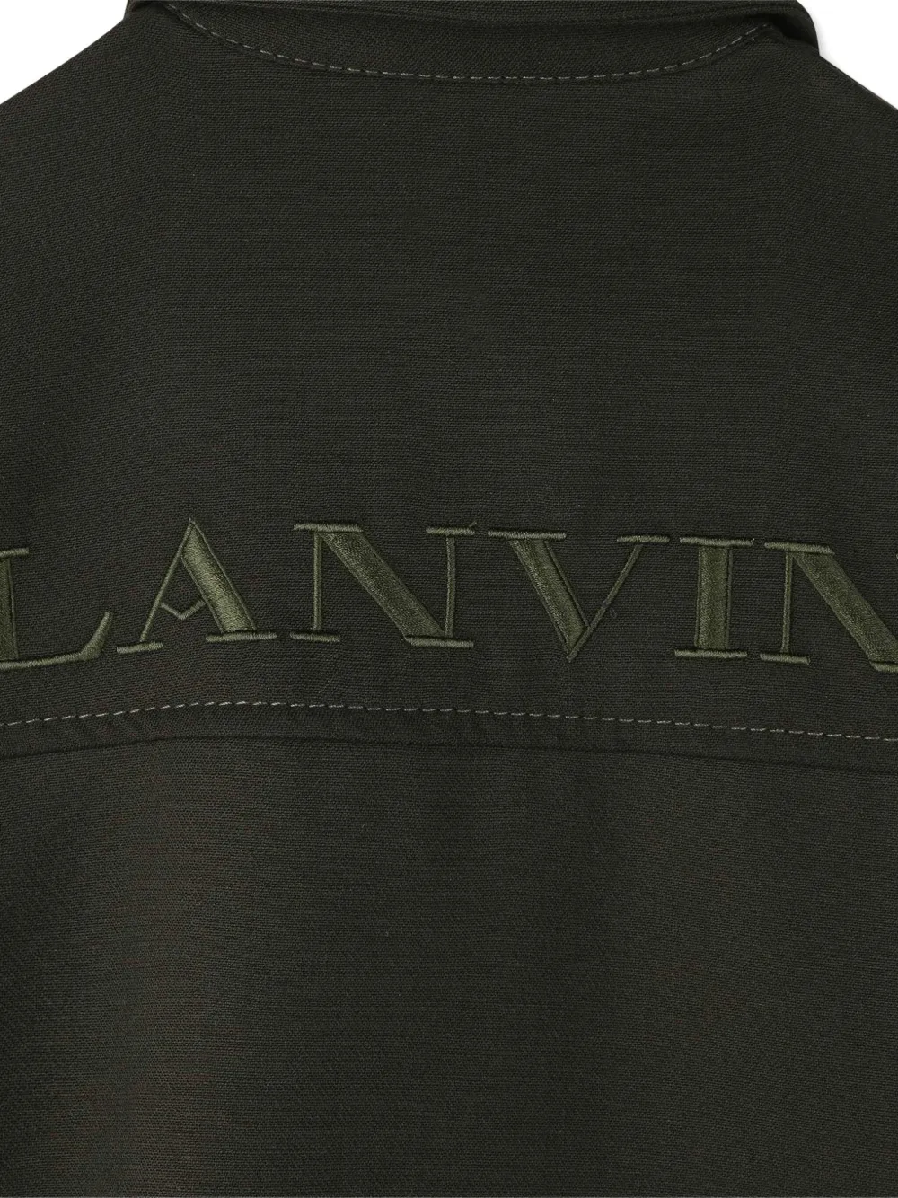 Lanvin Enfant Jurk met polokraag en lange mouwen Zwart