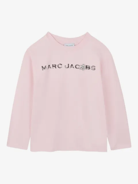 Marc Jacobs Kids top manga larga con logo estampado