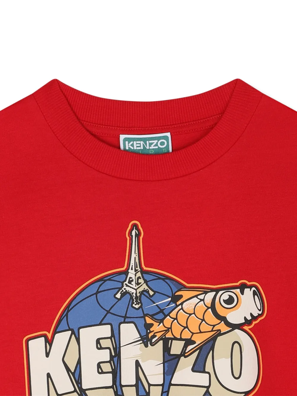 Kenzo Kids T-shirt met logo Rood