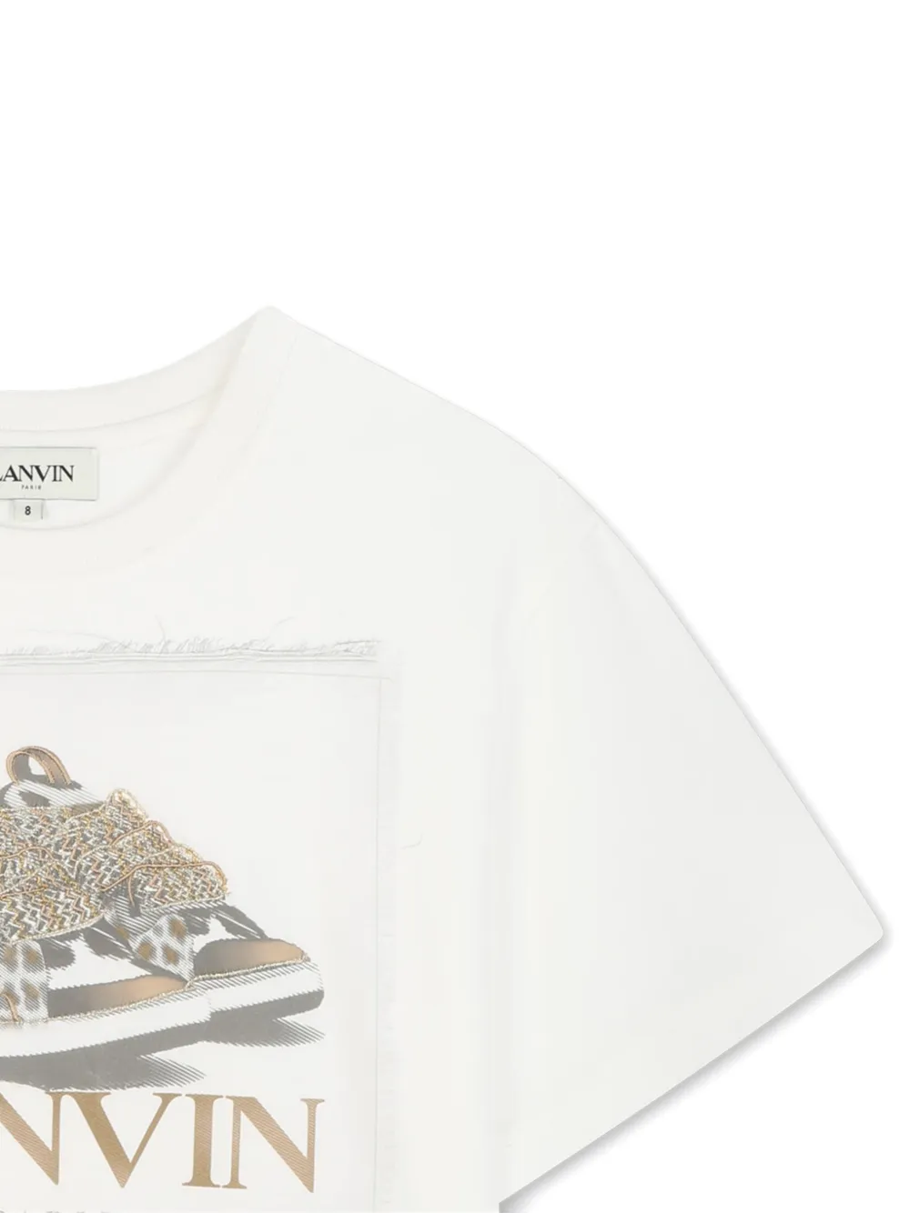 Lanvin Enfant T-shirt met grafische print Wit