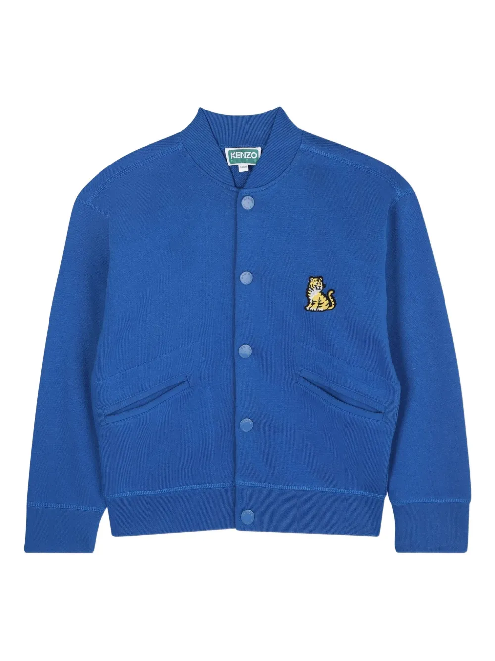Kenzo Kids Sweater met geborduurde tijger Blauw