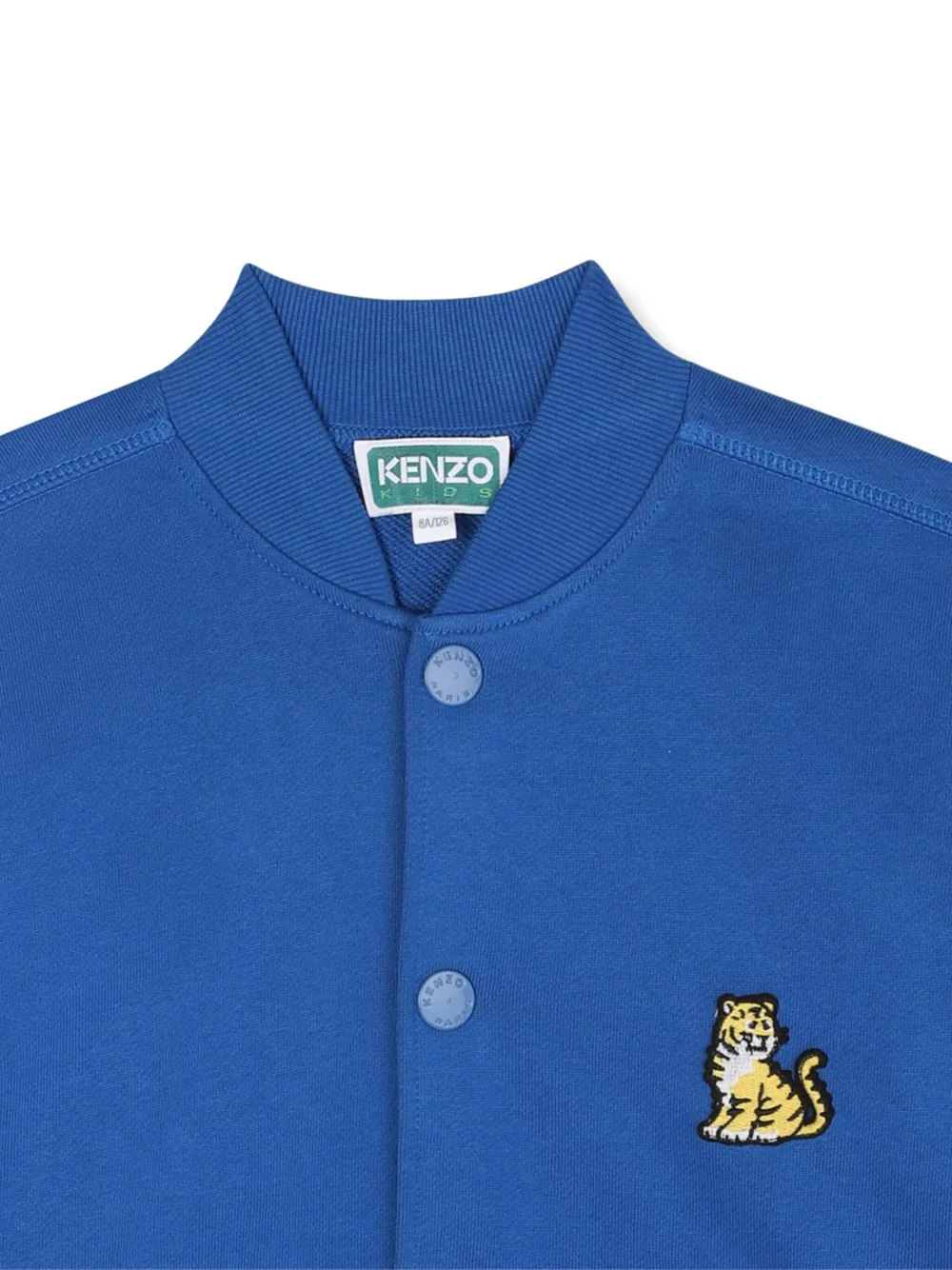 Kenzo Kids Sweater met geborduurde tijger Blauw