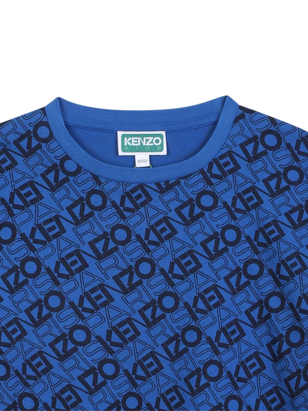 Kenzo Kids T-shirt met logoprint Blauw