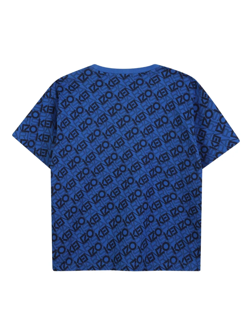 Kenzo Kids T-shirt met logoprint Blauw