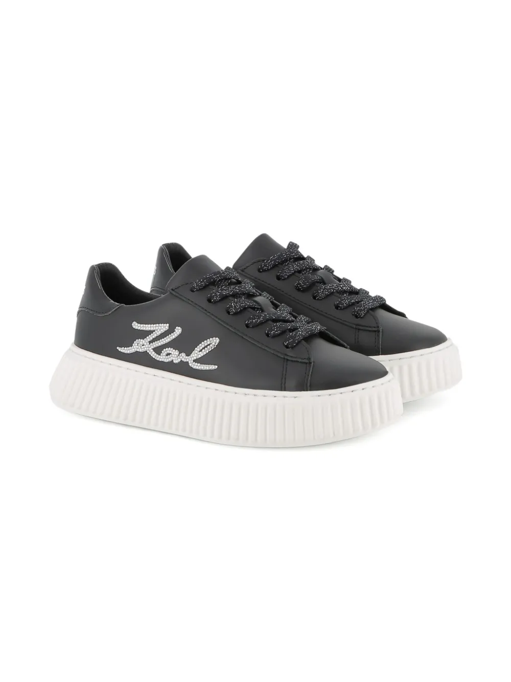Karl Lagerfeld Kids rhinestone-embellished sneakers Black