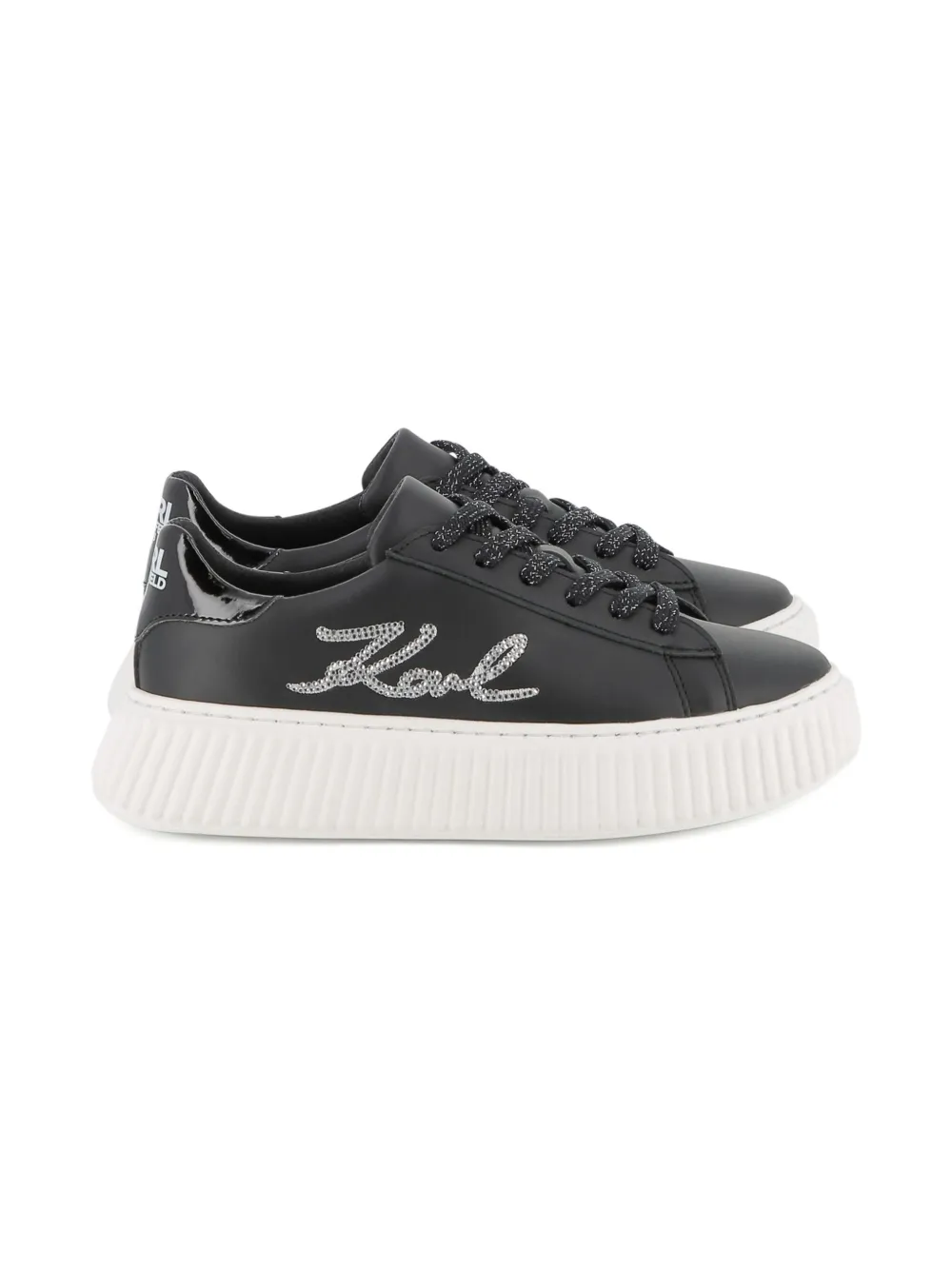 Karl Lagerfeld Kids rhinestone-embellished sneakers Black