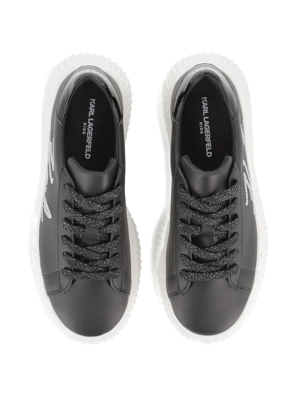 Karl Lagerfeld Kids rhinestone-embellished sneakers Black
