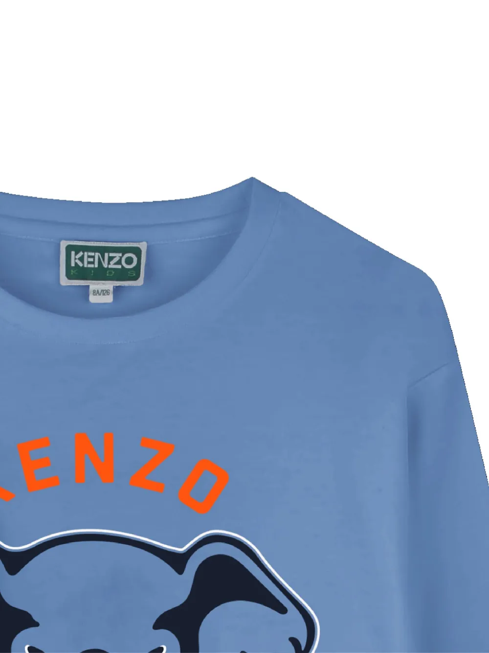 Kenzo Kids T-shirt met lange mouwen en olifantprint Blauw