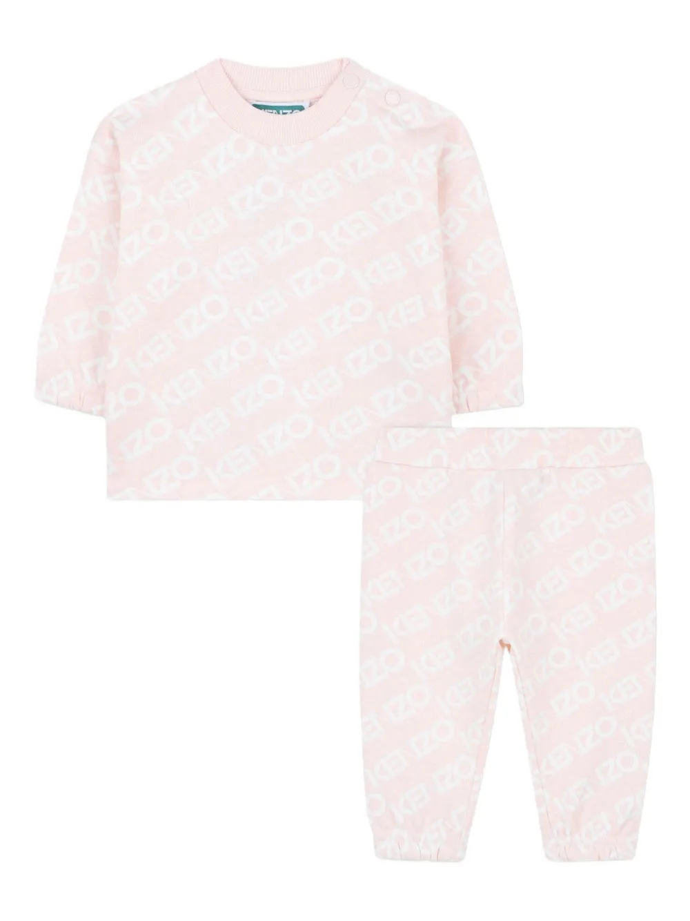 Kenzo Monogram-pattern Tracksuit In Pink
