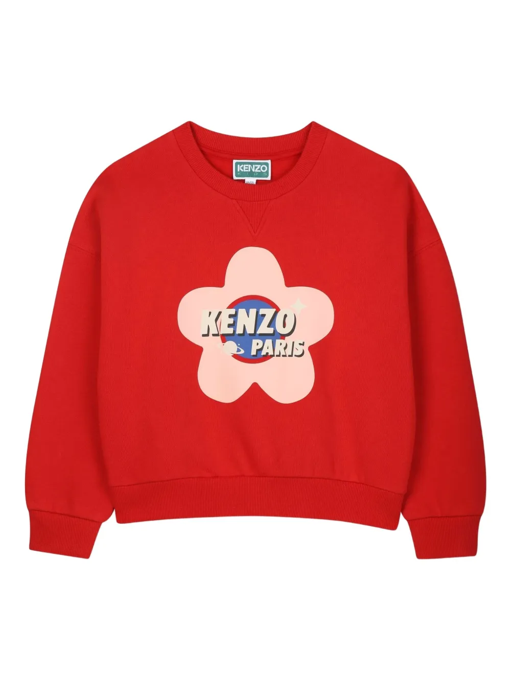 Kenzo Kids Sweater met bloe print Rood