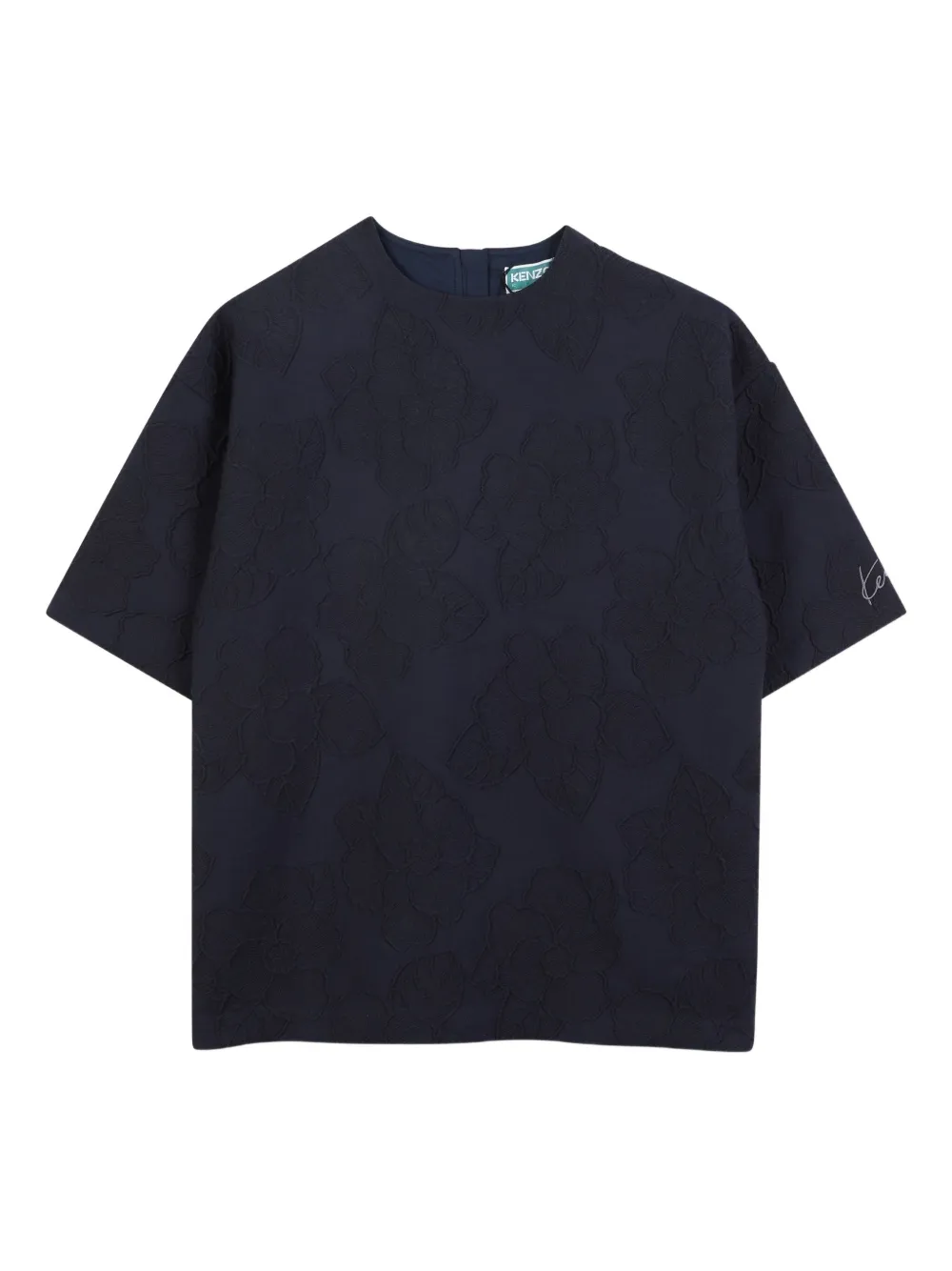 Kenzo Kids Jurk met bloe jacquard Blauw