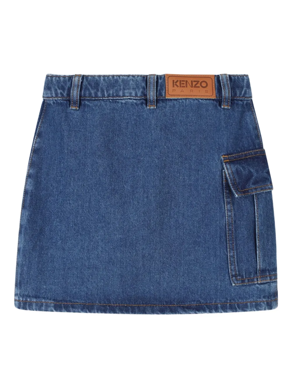 Kenzo Kids Asymmetrische spijkerrok Blauw