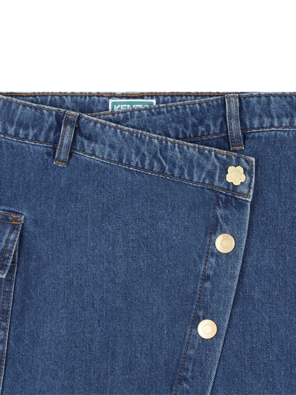 Kenzo Kids Asymmetrische spijkerrok Blauw