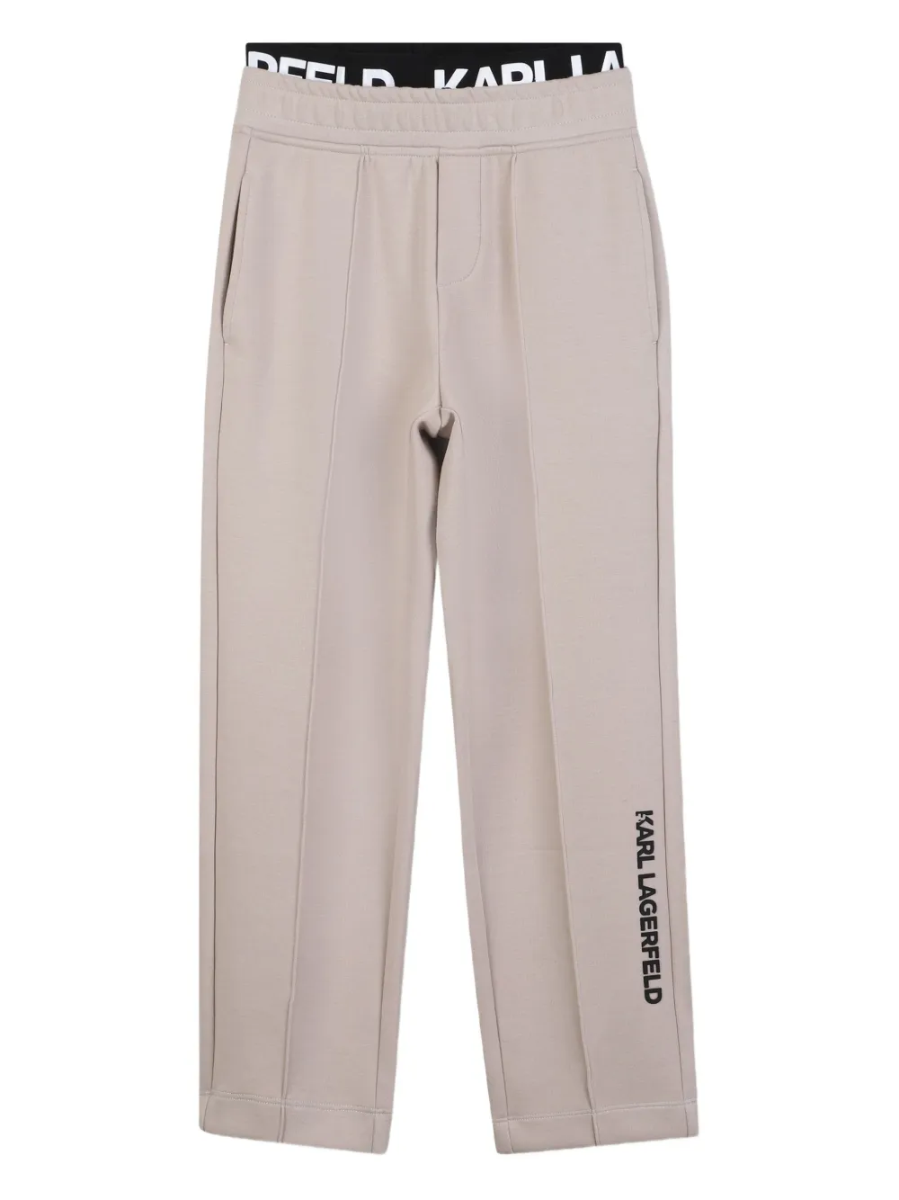 Karl Lagerfeld Kids Joggingbroek met elastische tailleband Beige