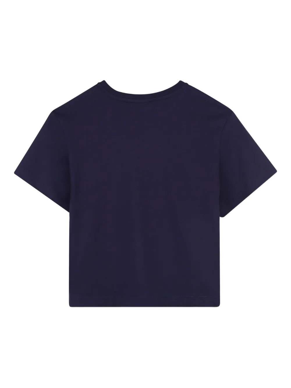 Lanvin Enfant Cropped T-shirt met camouflagepatch Blauw