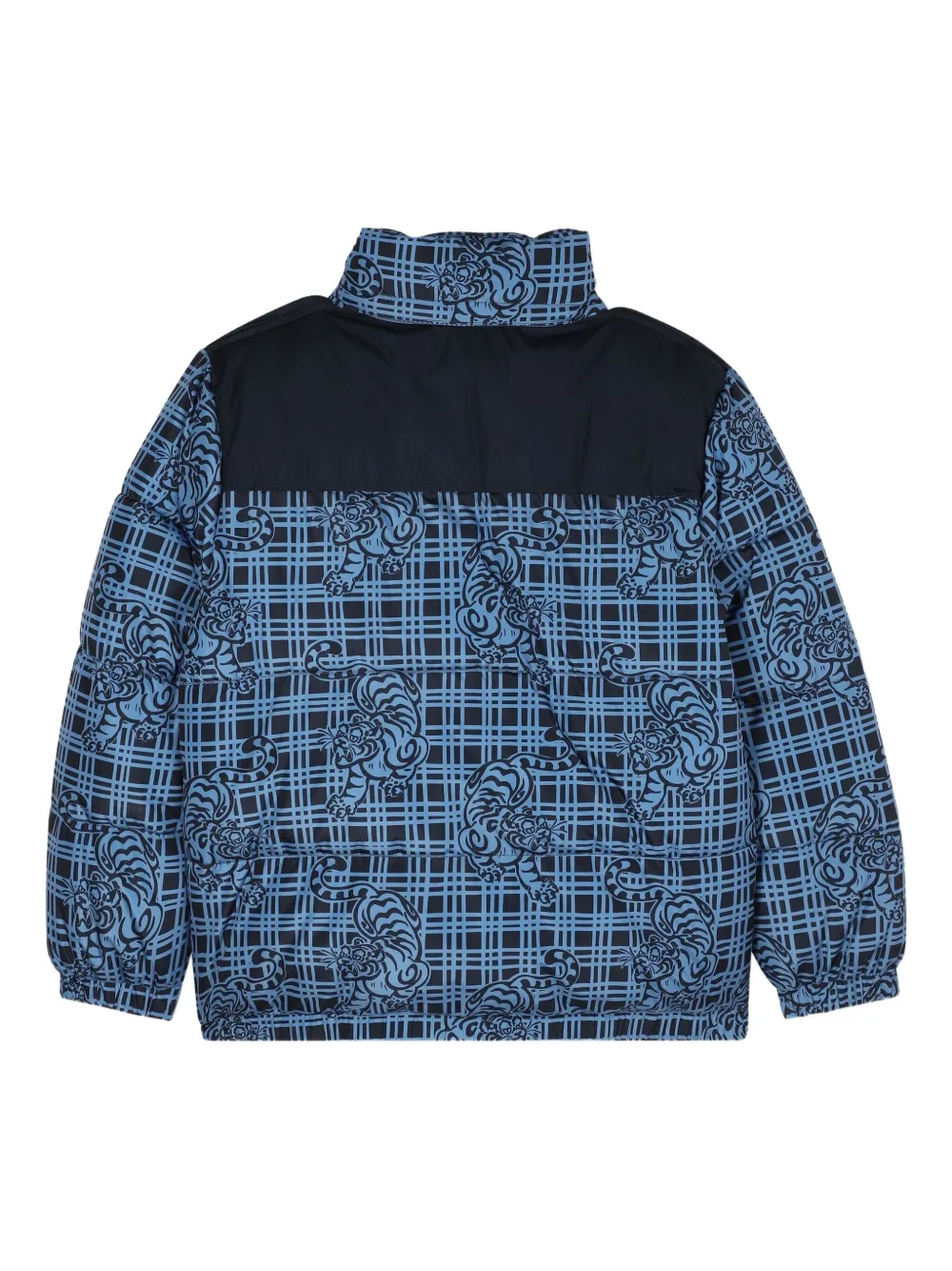 Kenzo Kids Donsjack met Tiger-print Blauw