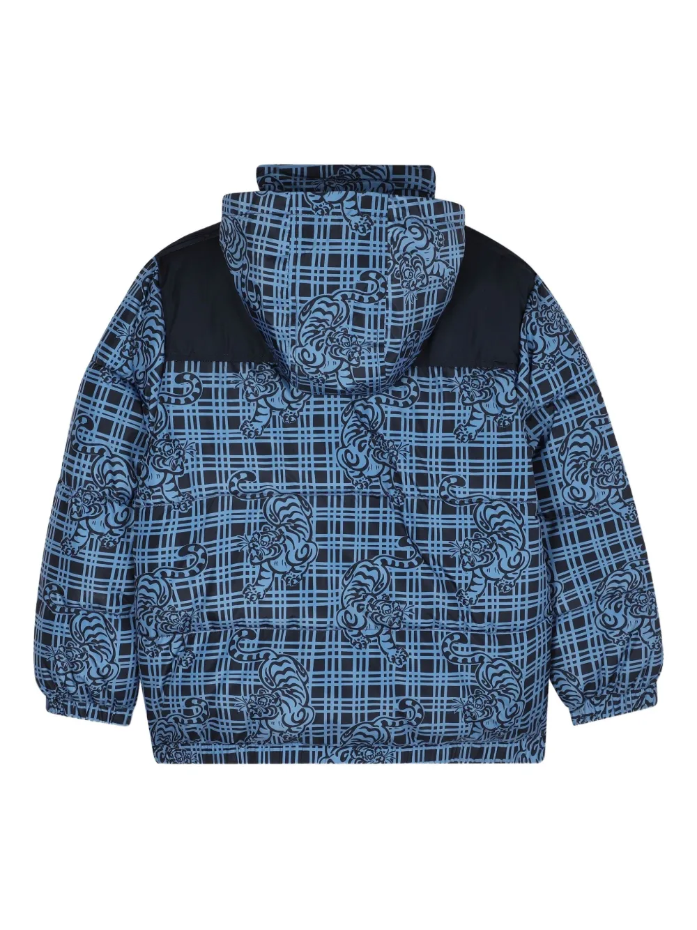 Kenzo Kids Donsjack met Tiger-print Blauw