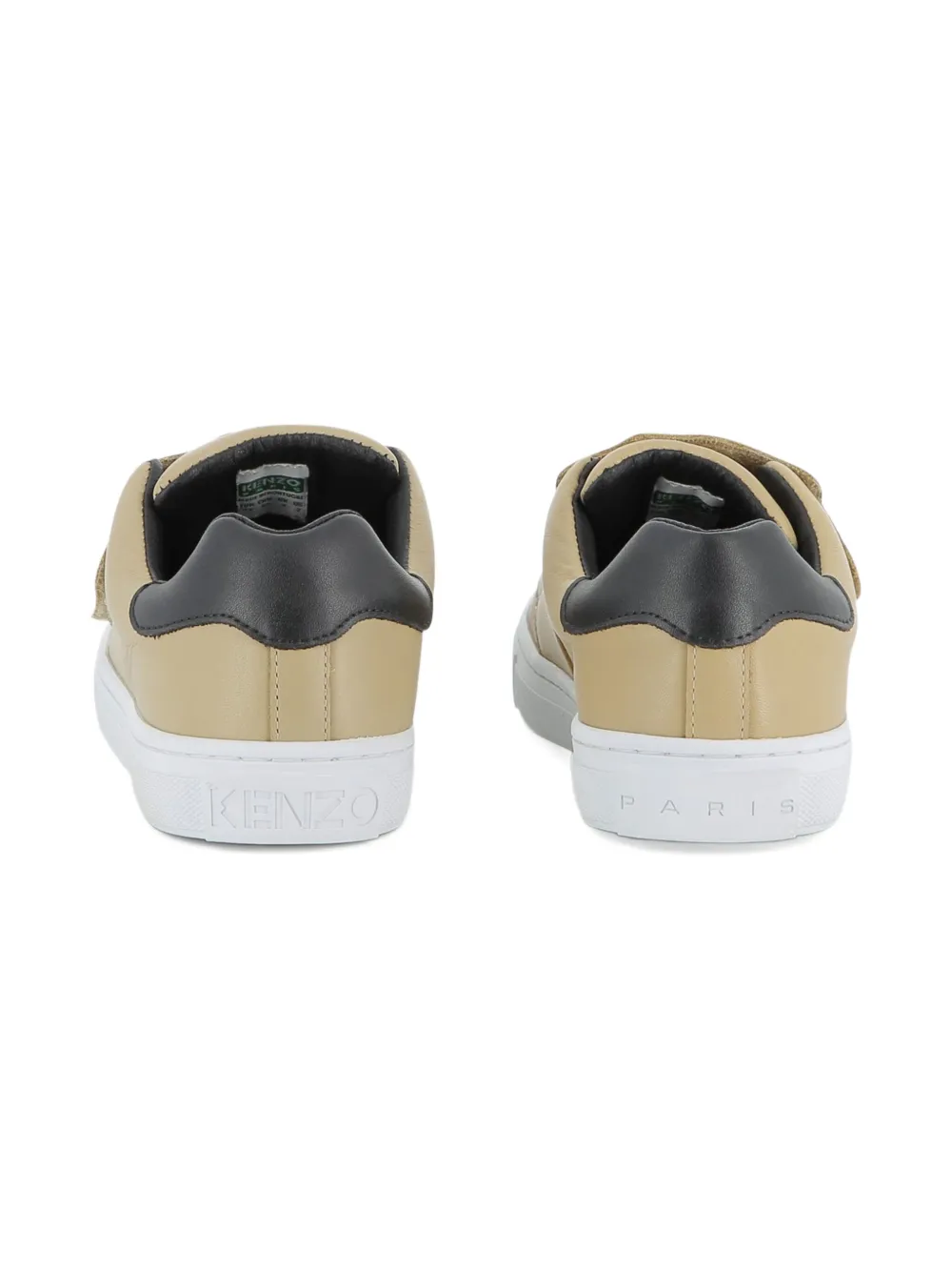 Kenzo Kids Tiger Head sneakers met borduurwerk Beige