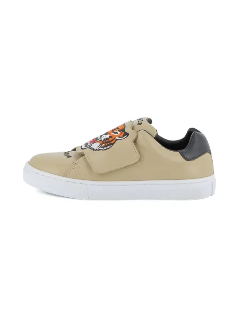 Kenzo Kids Tiger Head-embroidered sneakers