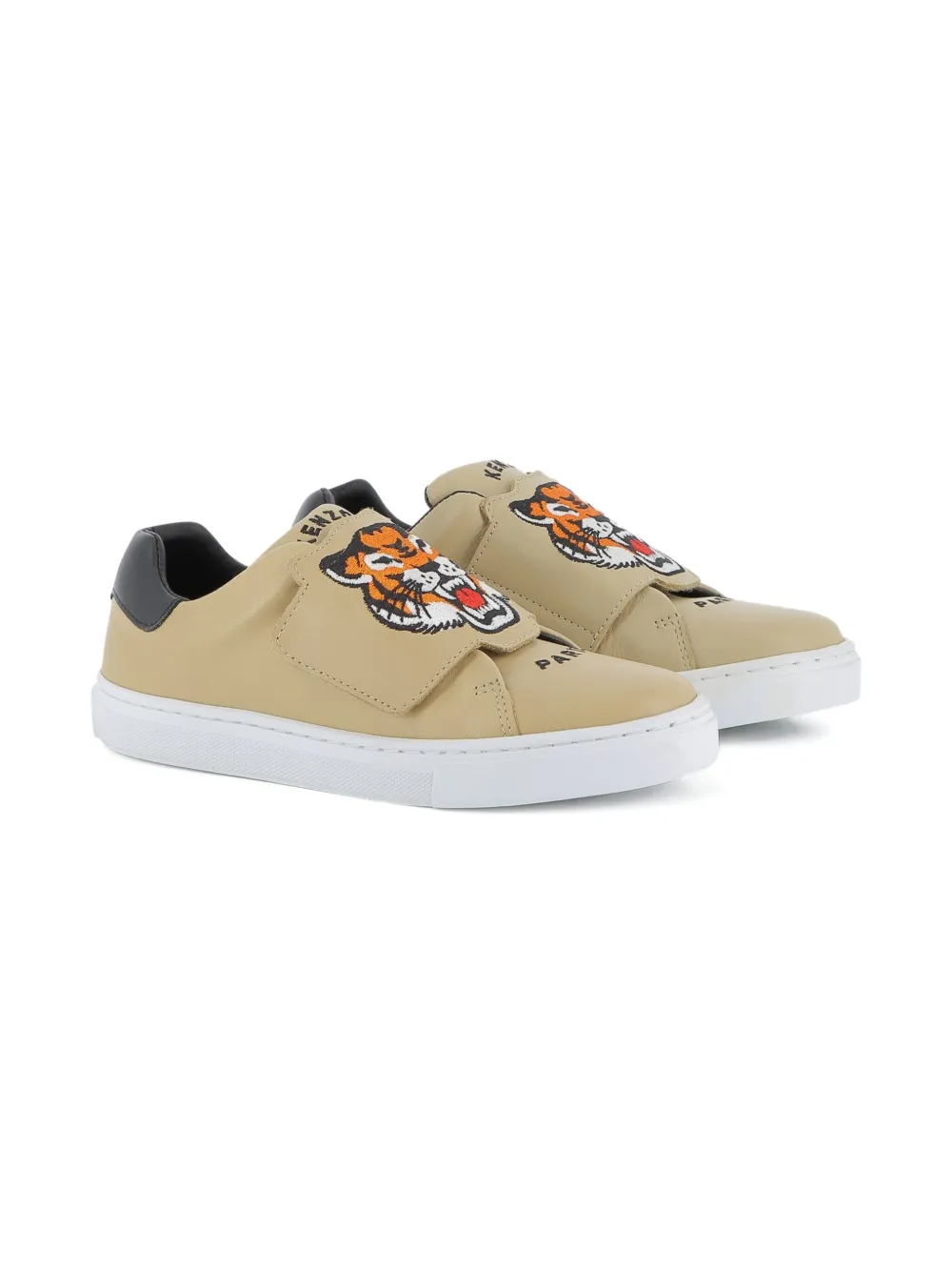 Tiger Head-Embroidered Sneakers