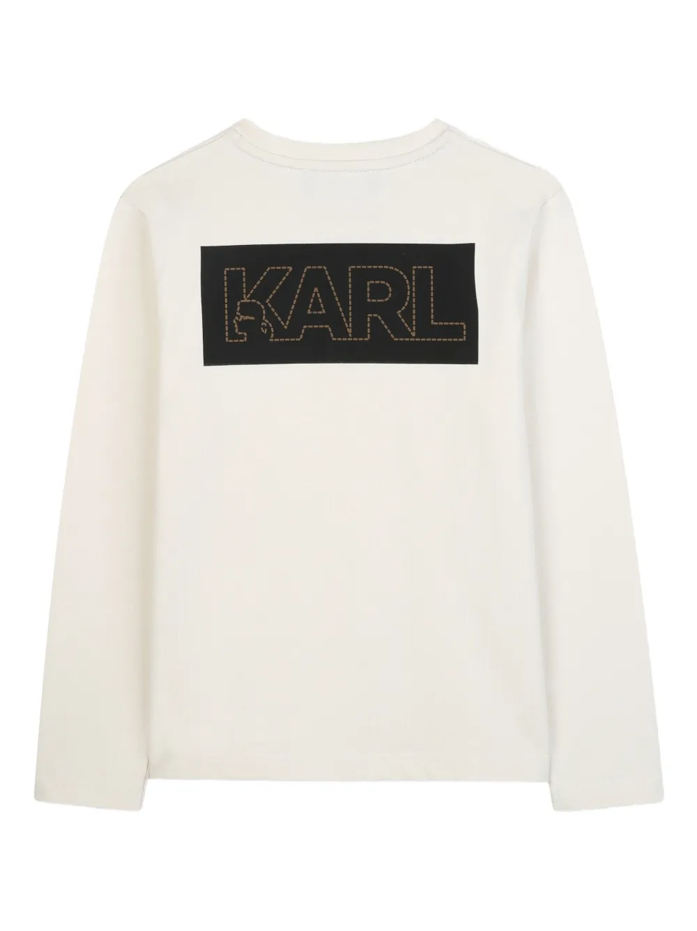 Karl Lagerfeld Kids T-shirt met lange mouwen Beige