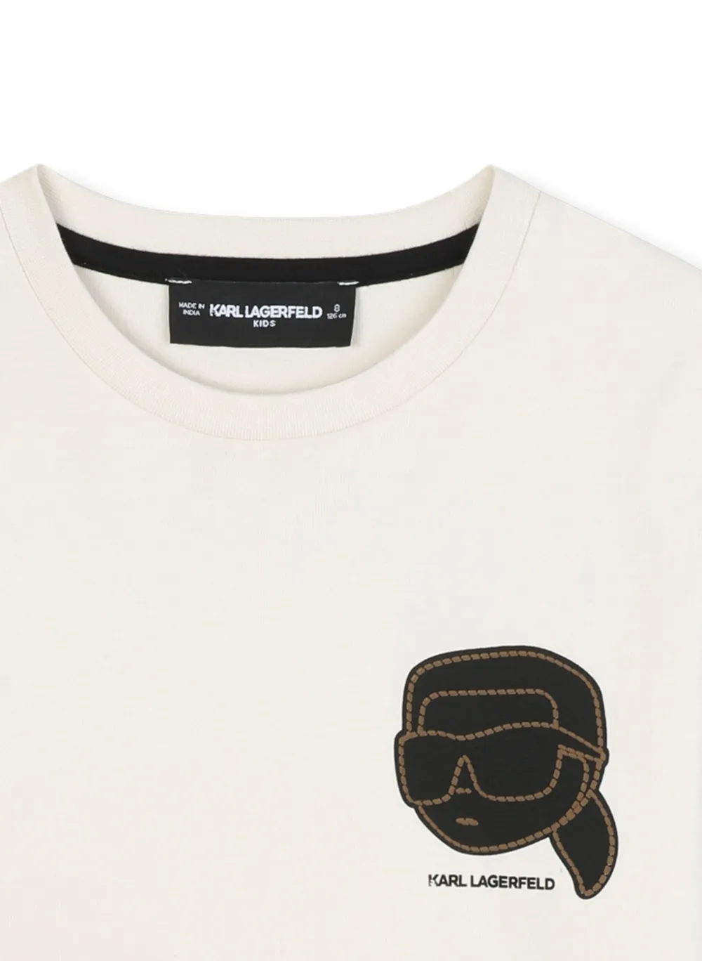 Karl Lagerfeld Kids T-shirt met lange mouwen Beige